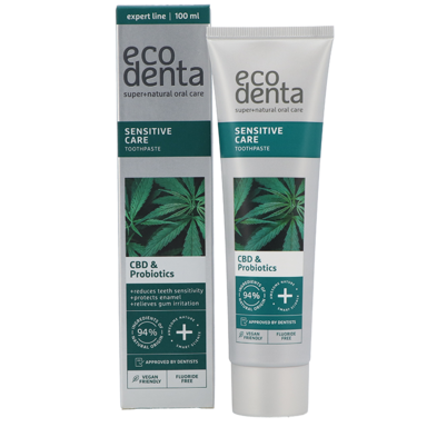 Ecodenta Sensitive Tandpasta Probiotica & CBD - 75ml