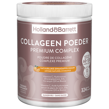 Holland & Barrett Collageen Poeder Premium Complex Natuurlijke Sinaasappelsmaak - 324 gram
