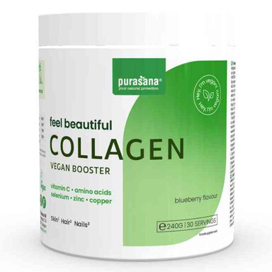 Purasana Feel Beautiful Vegan Collageen Booster Bosbessensmaak - 240g
