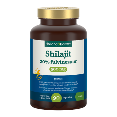 Holland & Barrett Shilajit 20% fulvinezuur 500mg - 90 capsules