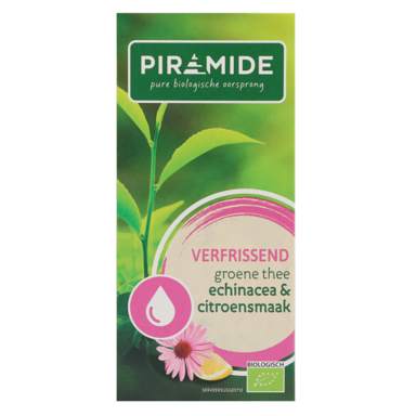 Piramide Verfrissend Groene Thee Echinacea & Citroen Bio - 20 theezakjes