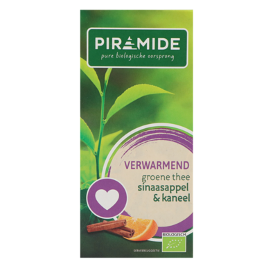 Piramide Verwarmend Groene Thee Sinaasappel & Kaneel Bio - 20 theezakjes