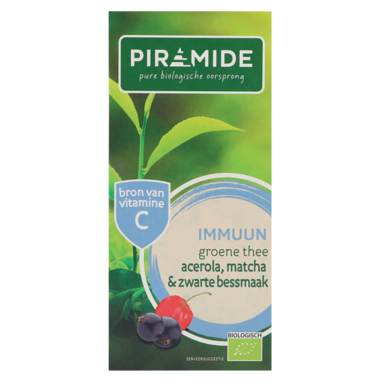 Piramide Immuun Groene Thee Acerola, Matcha & Zwarte Bes Bio - 20 theezakjes