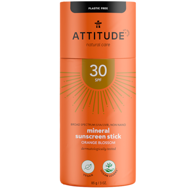 Attitude Mineral Sunsceen Stick SPF 30 Orange Blossom - 85g