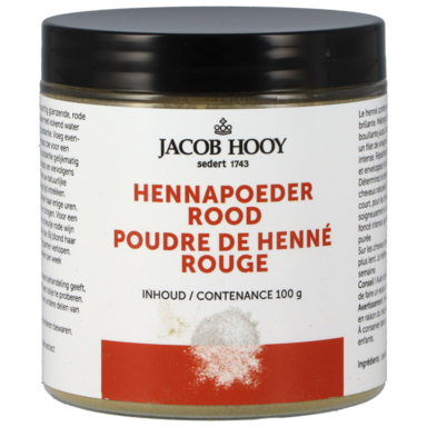 Jacob Hooy Poudre de Henné pour Cheveux Rouge