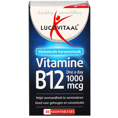 Lucovitaal Vitamine B12 1000mcg Kersensmaak - 30 kauwtabletten