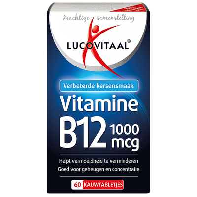 Lucovitaal Vitamine B12 1000mcg Kersensmaak - 60 kauwtabletten