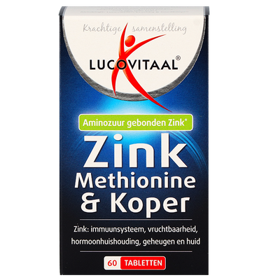Lucovitaal Zink - Methionine & Koper (60 Tabletten)