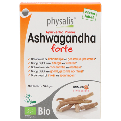 Physalis Ashwagandha 600mg Forte KSM-66 - 30 tabletten