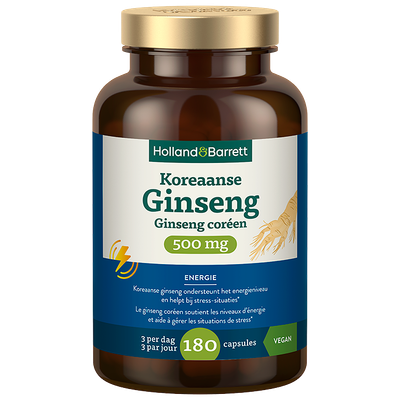Holland & Barrett Koreaanse Ginseng 500mg - 180 capsules
