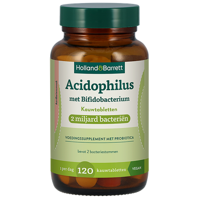Holland & Barrett Probiotica Acidophilus Kauwtabletten 2 miljard Aardbeiensmaak - 120 kauwtabletten