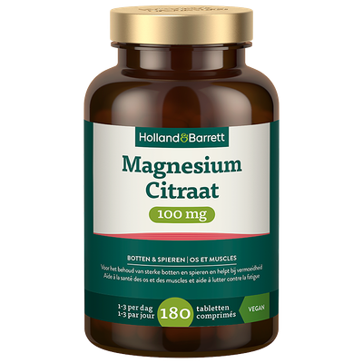 Holland & Barrett Magnesium Citraat 100 mg - 180 Tabletten
