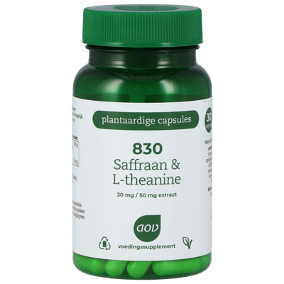 AOV 830 Saffraan & L-theanine - 30 Capsules