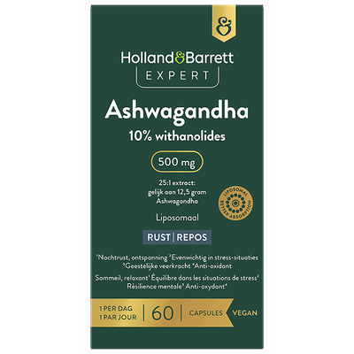 Holland & Barrett Expert Ashwagandha 10% withanolides 500mg Liposomaal - 60 capsules