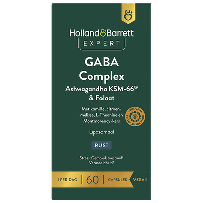 Holland & Barrett Expert GABA Complex + Ashwagandha & Folaat – 60 capsules