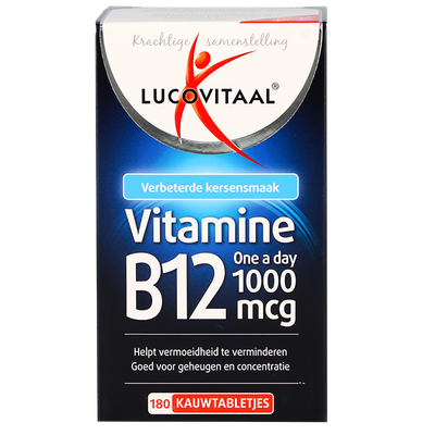 Lucovitaal Vitamine B12 1000mcg Kersensmaak - 180 kauwtabletten