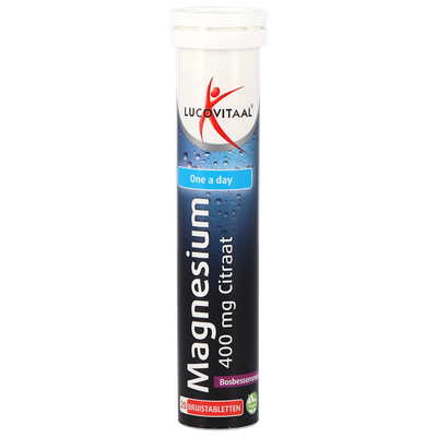 Lucovitaal Magnesium Citraat 400mg Bosbessensmaak - 20 bruistabletten