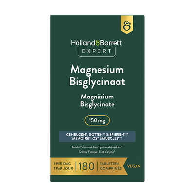 Holland & Barrett Expert Magnesium Bisglycinaat 150mg - 180 tabletten