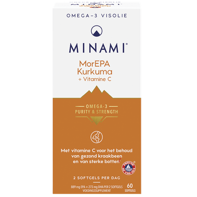 MINAMI Omega-3 MorEPA Kurkuma + Vitamine C - 60 softgels