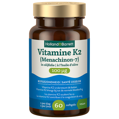 Holland & Barrett Vitamine K2 (Menachinon-7) in Olijfolie 100mcg - 60 softgels