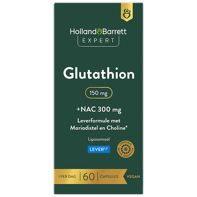 Holland & Barrett Expert Glutathion 150mg + NAC 300mg met Mariadistel Liposomaal - 60 capsules