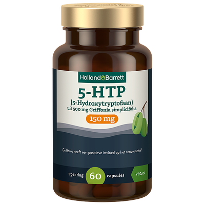 Holland & Barrett 5-HTP (5-Hydroxytryptofaan) 150mg Uit 500mg Griffonia Simplicifolia - 60 capsules