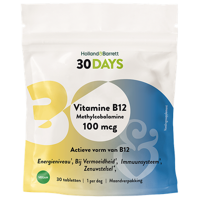 Holland & Barrett 30DAYS Vitamine B12 Methylcobalamine 100mcg - 30 tabletten