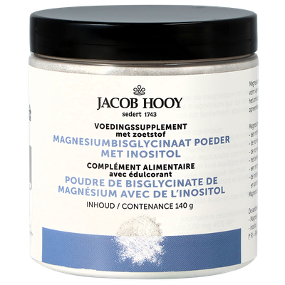 Jacob Hooy Magnesiumbisglycinaat Poeder met Inositol - 140g