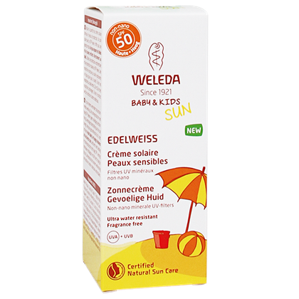 Weleda Edelweiss Zonnecrème Gevoelige Huid + Baby & Kids SPF 50 kopen ...