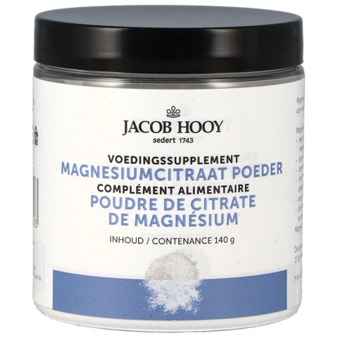 Jacob Hooy 1+1 Magnesiumcitraat Poeder (140gr)