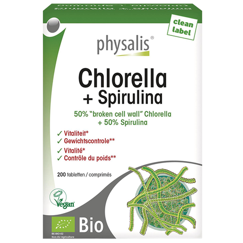Physalis Chlorella + Spirulina - 200 tabletten - 200 stuks