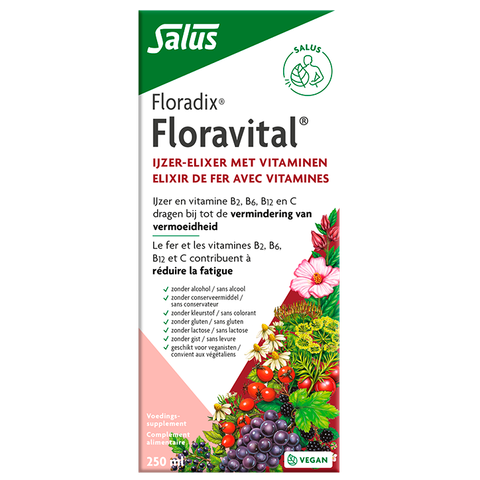 Floradix Floravital Ijzer-Elixir met Vitaminen - 250ml