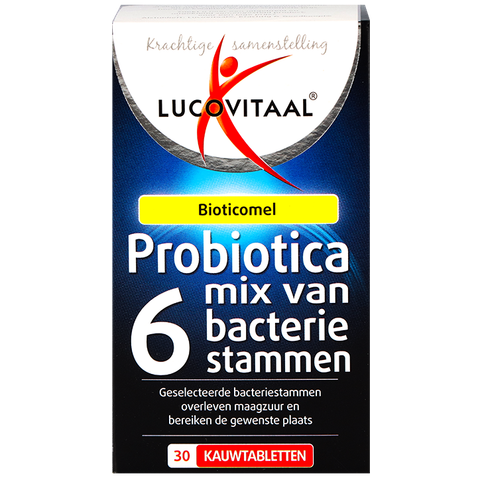 Lucovitaal Bioticomel tabletten Mix van 6 Bacteriestammen 30 kauwtabletten - 30 stuks