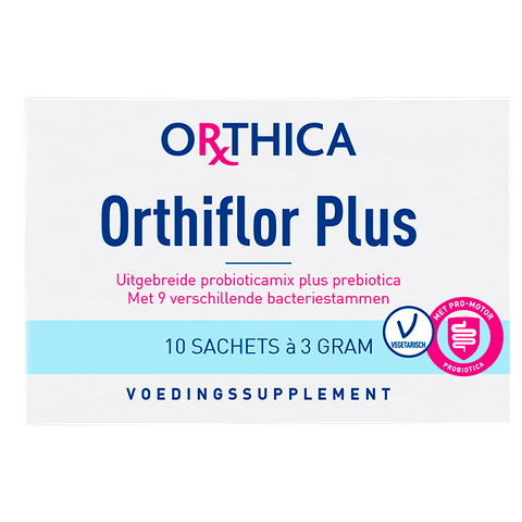 Orthica Orthiflor Plus - mix van biotica met FOS - 10 sachets - 10 stuks