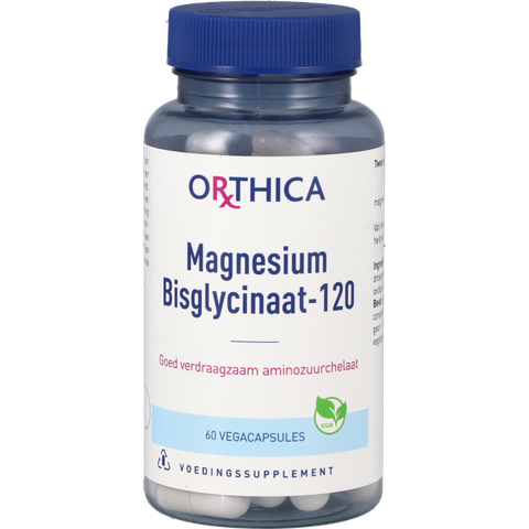 Orthica Magnesium Bisglycinaat-120 - goed verdraagbaar - 60 vegacapsules - 60 stuks