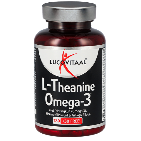 Lucovitaal L-Theanine Omega 3 210 capsules MAXI POT - 210 stuks