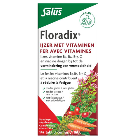 Floradix Salus IJzer-tabletten Bij vermoeidheid Voedingssupplement met ijzer 147 tabletten - 147 stuks