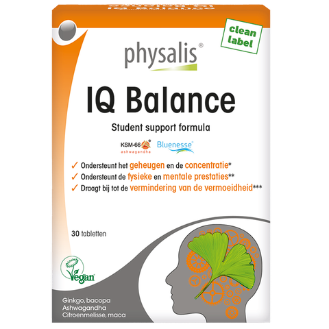 Physalis IQ Balance Student Support Formule - 30 tabletten - 30 stuks