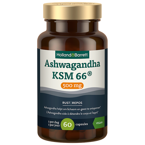 Holland & Barrett Ashwagandha KSM 66® 500mg - 60 capsules - 60 stuks