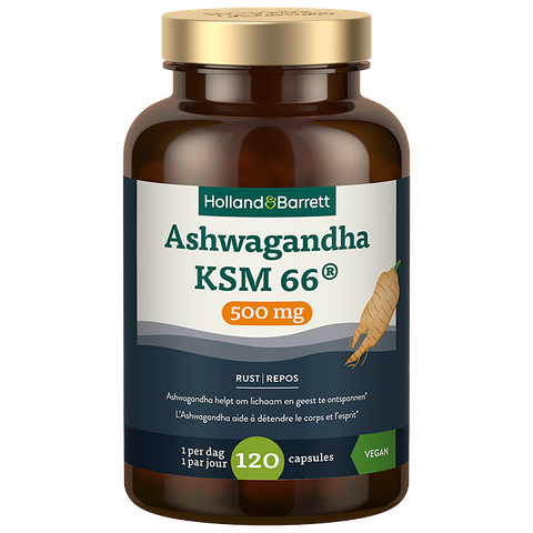 Holland & Barrett Ashwagandha KSM 66® 500mg - 120 capsules - 120 stuks