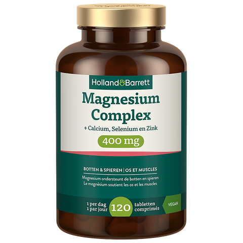 Holland & Barrett Magnesium Complex + Calcium, Selenium & Zink 400mg - 120 tabletten - 120 stuks