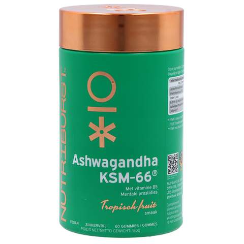 Nutriburst Ashwagandha KSM-66® + Vitamine B5 - 60 gummies - 60 stuks