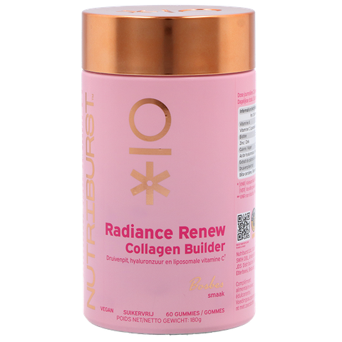 Nutriburst 1+1 Radiance Renew Collagen Builder + Bèta-caroteen - 60 gummies - 60 stuks