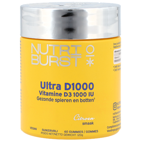 Nutriburst Ultra D1000 Vitamine D3 1000 IU - 60 gummies - 60 stuks