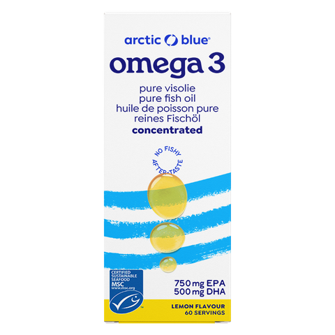 Arctic Blue Omega 3 Visolie - Citroen - Geconcentreerd - MSC - 150 ml