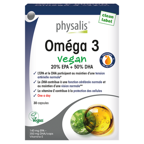 Physalis Vegan Omega 3 met EPA en DHA - 30 capsules - 30 stuks