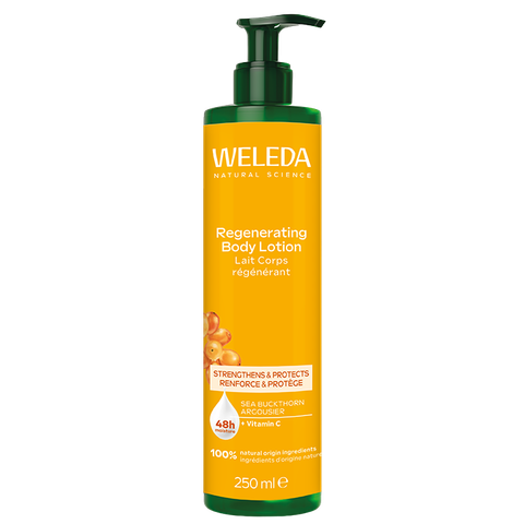 Weleda Regenererende Body Lotion Duindoorn - Grapefruit, Mandarijn & Sandelhout - Rijke, Voedende Lotion - Hydrateert Droge Huid Intensief 48 uur Lang - Gezonde & Comfortabele Huid - 100% Natuurlijk - 250ml