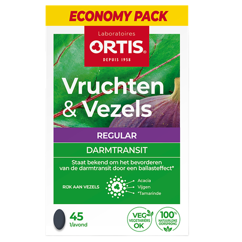Ortis Vruchten & Vezels Regular Ecopack - 45 tabletten - 45 stuks