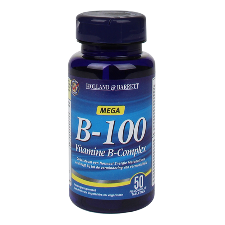 Holland & Barrett Vitamine B Complex , 100mg (50 Tabletten) image 1
