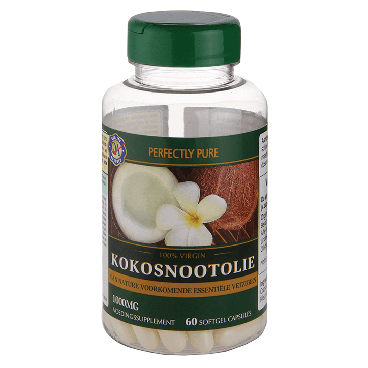 Perfectly Pure 100% Virgin Coconut Oil 1000mg 60 Softgel Capsules image 1